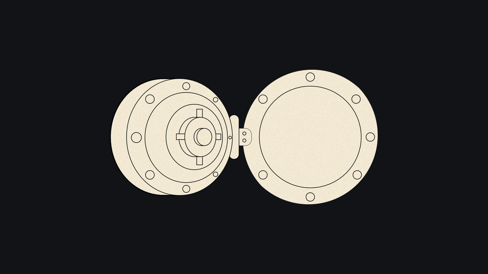 Vault-themed illustration for OKX, BlackRock and Standard Chartered tokenized collateral framework.